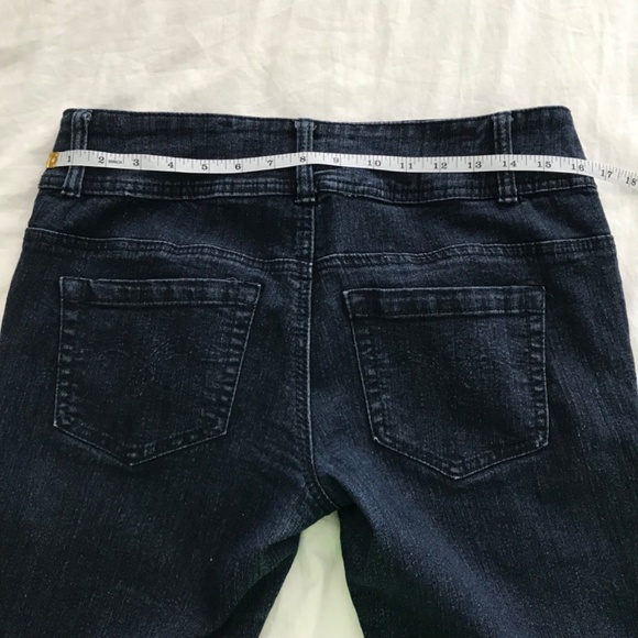 Y2K Scarlett Sirens Double Button Wide Leg Jeans Size 11 - 9/10 Fit Navy Blue - Picture 5 of 7